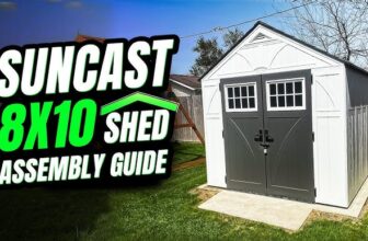 Best Garden Sheds Backyard Storage Plastic Outdoor Suncast 8x10 Tremont Resin Shed Vanilla Slate Backyard Storage
